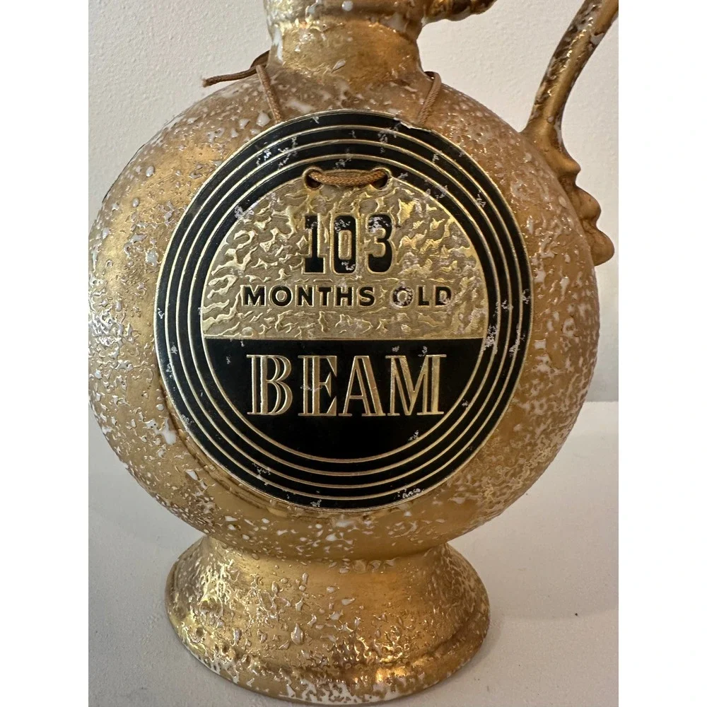Vintage Jim Beam Regal Gold Decanter 103 Months Old Bourbon Whiskey Bottle 1956